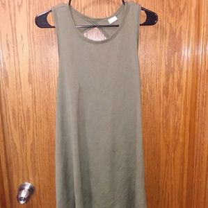 Olive green summer dress